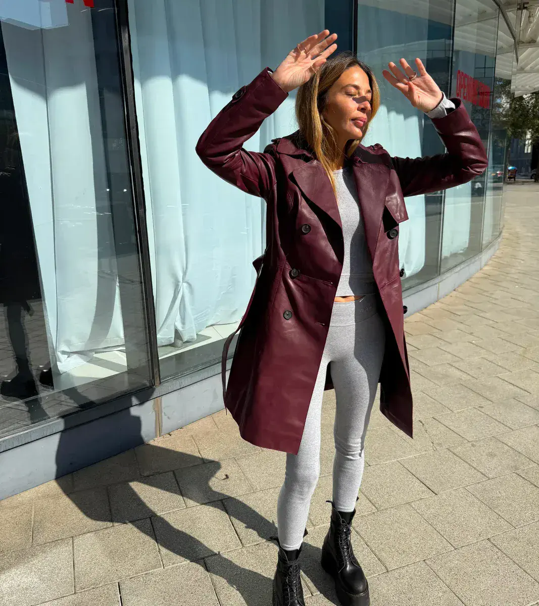 LAURE LEATHER JACKET | OX BLOOD – תמונה 6