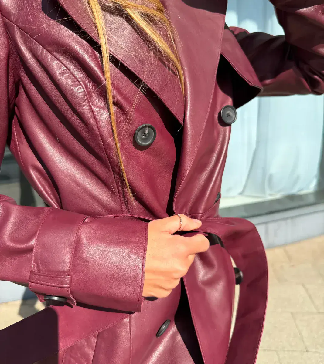 LAURE LEATHER JACKET | OX BLOOD – תמונה 7