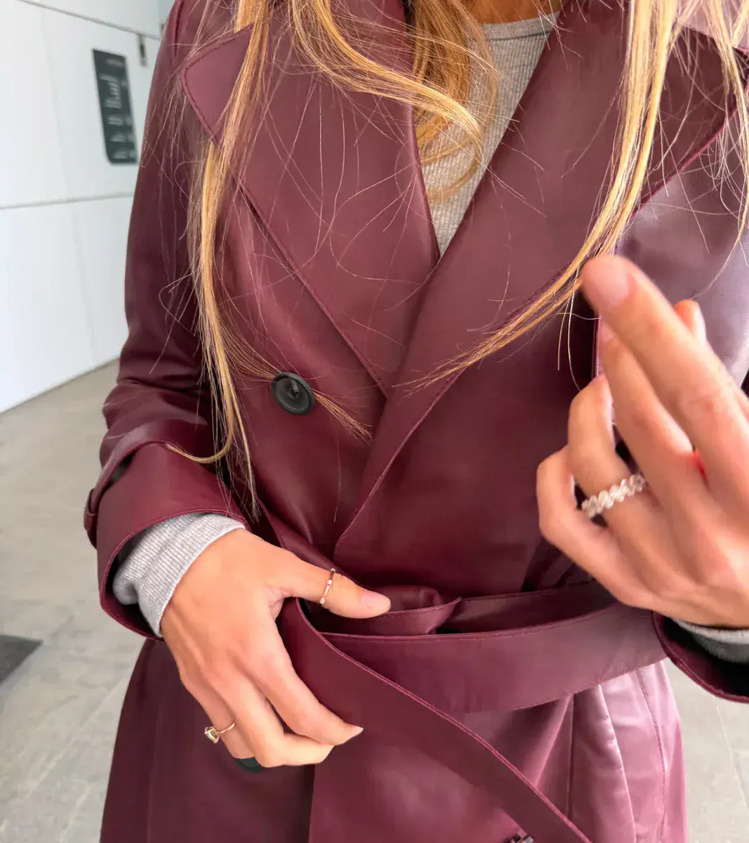 LAURE LEATHER JACKET | OX BLOOD – תמונה 2