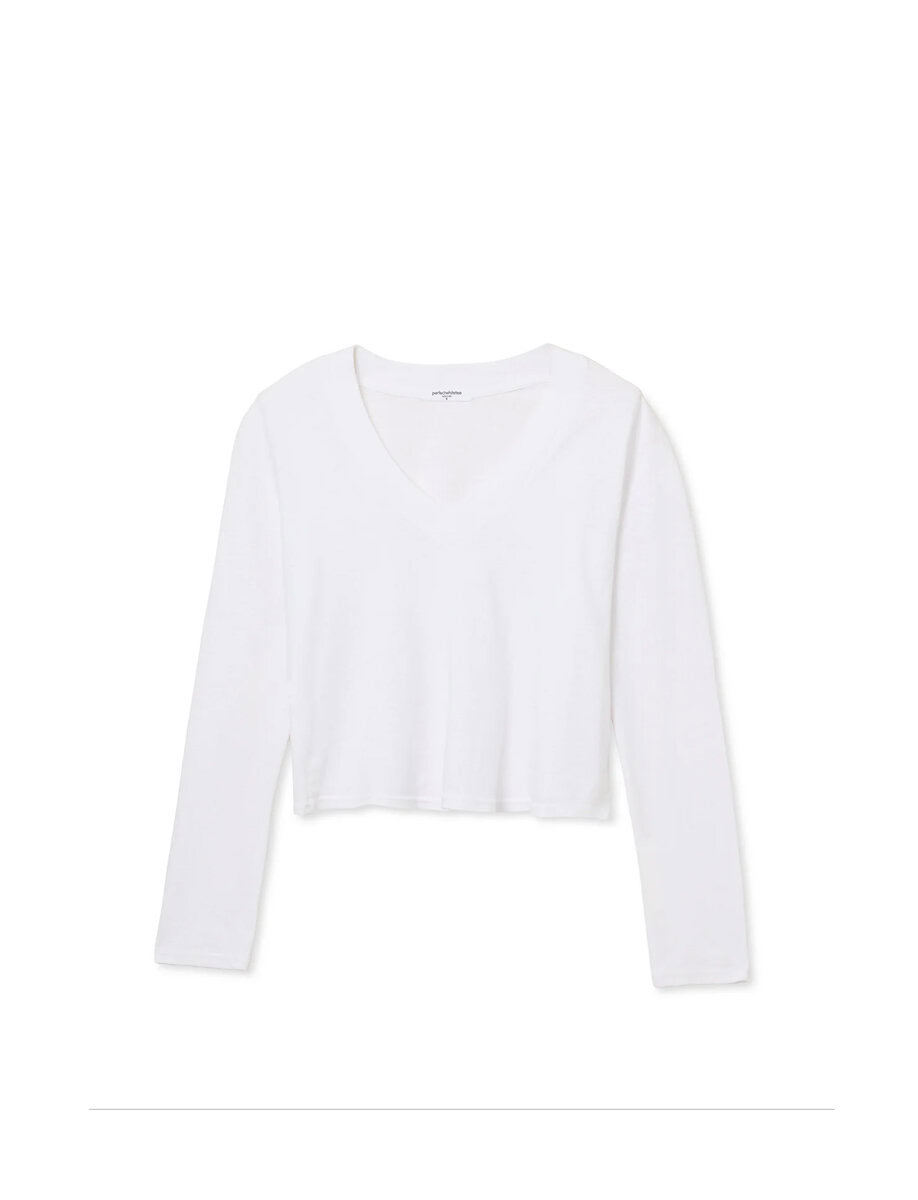 FIONA LONG SLEEVE V NECK SHIRT – תמונה 5