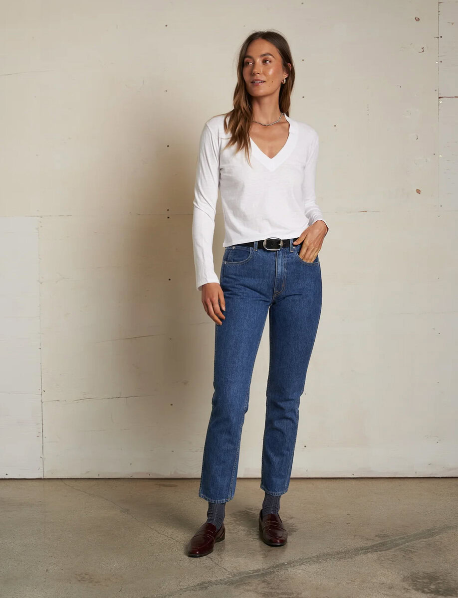 FIONA LONG SLEEVE V NECK SHIRT – תמונה 4