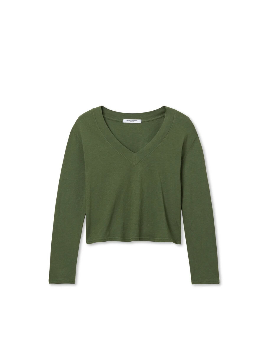 FIONA LONG SLEEVE V NECK SHIRT – תמונה 10