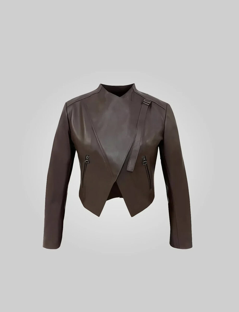 ADRIANA LEATHER JACKET | CHOCOLATE