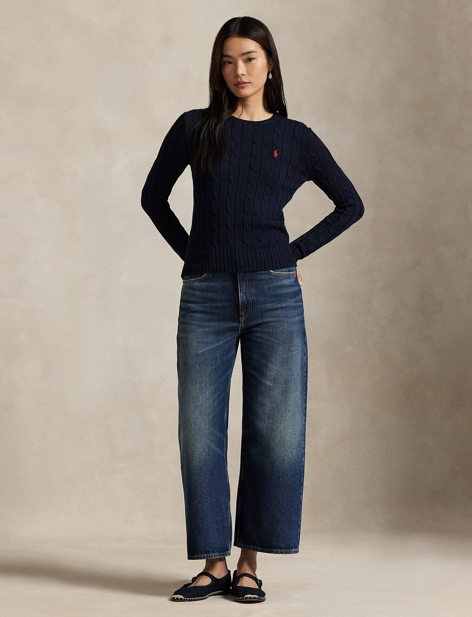 CABLE-KNIT COTTON CREWNECK JUMPER – תמונה 4