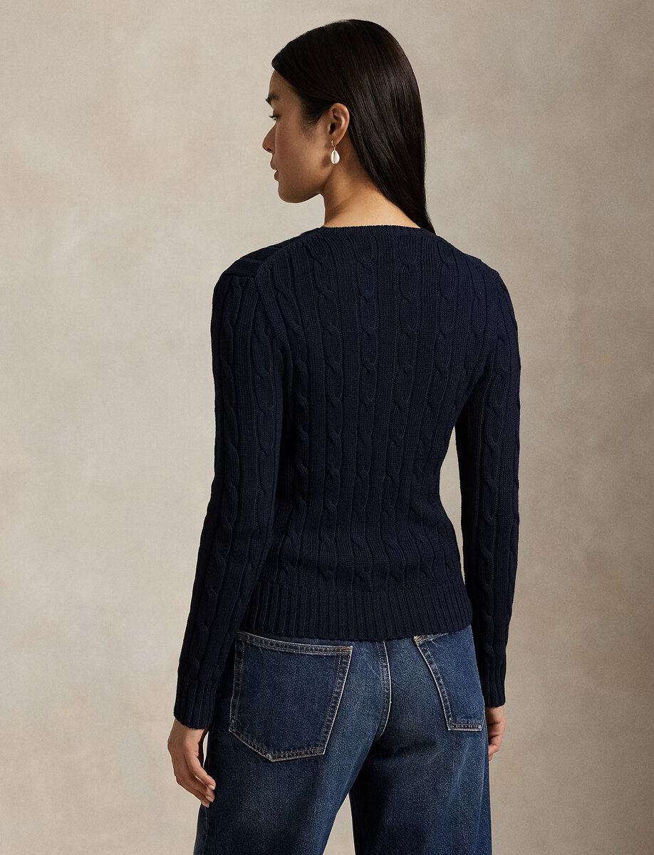 CABLE-KNIT COTTON CREWNECK JUMPER – תמונה 5
