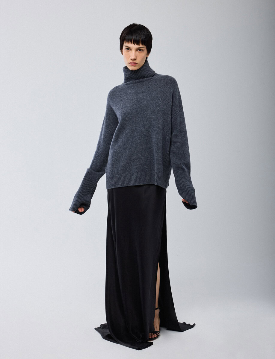 T NECK LONG SLEEVES SWEATER – תמונה 4