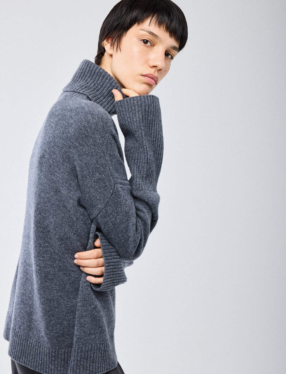 T NECK LONG SLEEVES SWEATER – תמונה 3