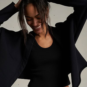 OLIVIA FLEECE OPEN CARDIGAN