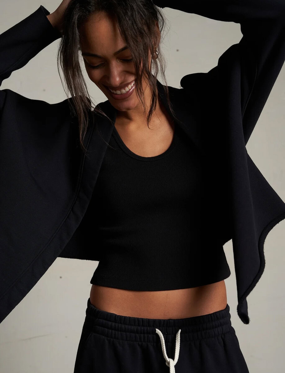 OLIVIA FLEECE OPEN CARDIGAN