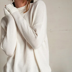 NOVA COTTON CASHMERE MOCK NECK SWEATER