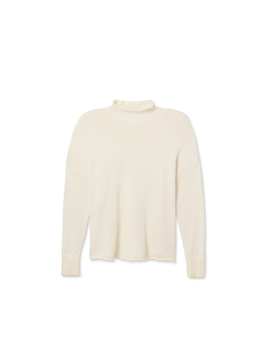 NOVA COTTON CASHMERE MOCK NECK SWEATER – תמונה 4