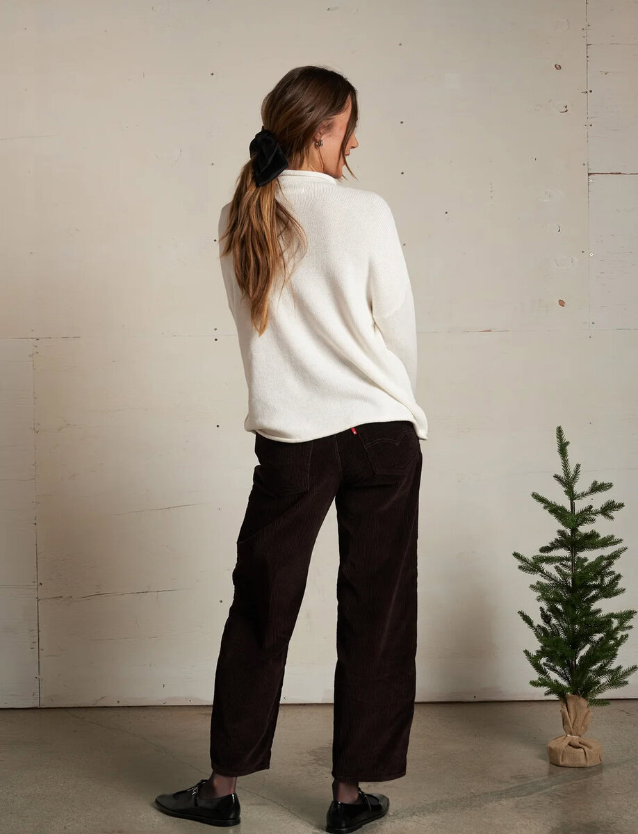 NOVA COTTON CASHMERE MOCK NECK SWEATER – תמונה 3