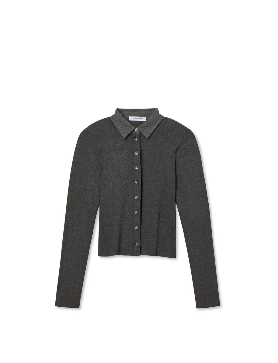 AMEE LUX RIB BUTTON UP POLO – תמונה 12