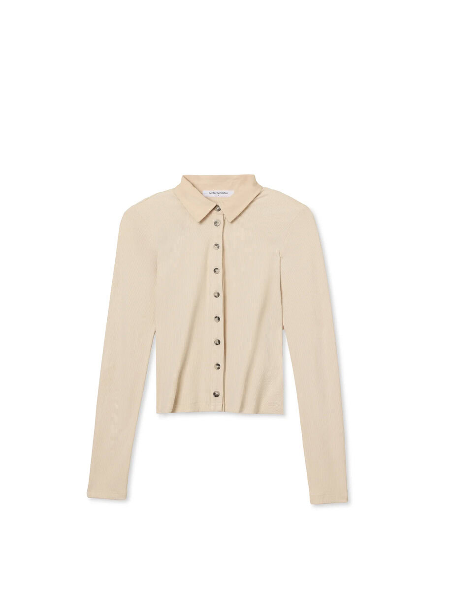 AMEE LUX RIB BUTTON UP POLO – תמונה 4