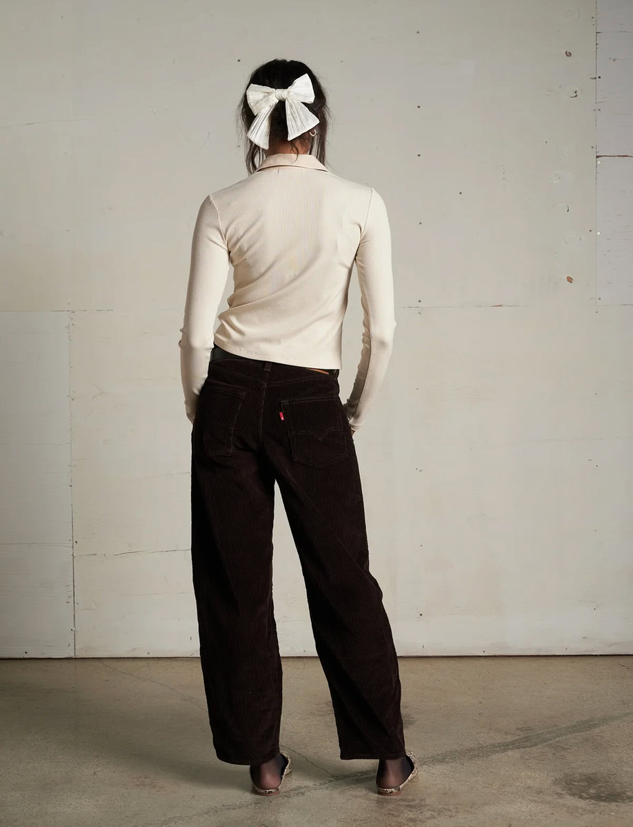 AMEE LUX RIB BUTTON UP POLO – תמונה 3