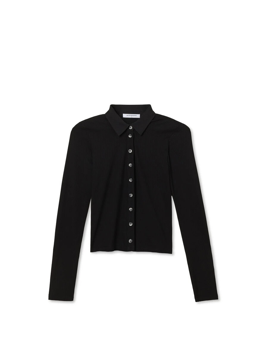 AMEE LUX RIB BUTTON UP POLO – תמונה 8