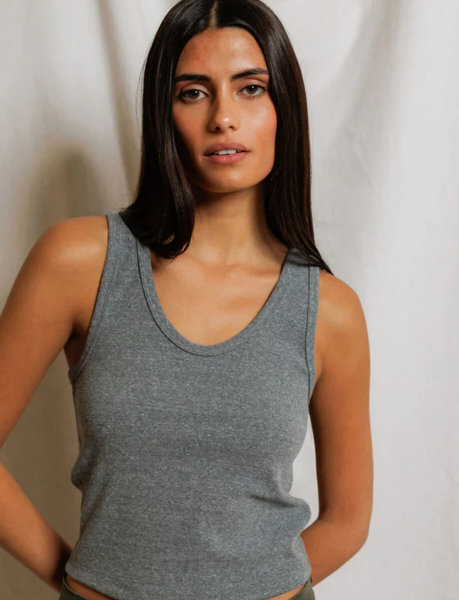 BLONDIE STRUCTURED RIB BRA FRIENDLY TANK