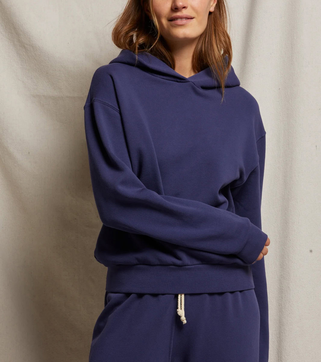 HEART COTTON FLEECE PULLOVER