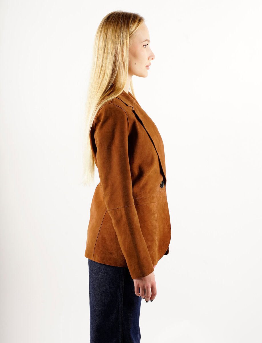NOIAN SUEDE BLAZER | DARK TOBACCO – תמונה 3