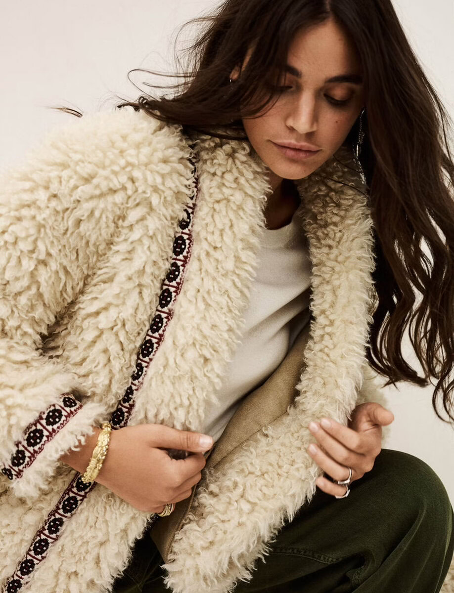 CAIS LONG FAUX FUR COAT – תמונה 4