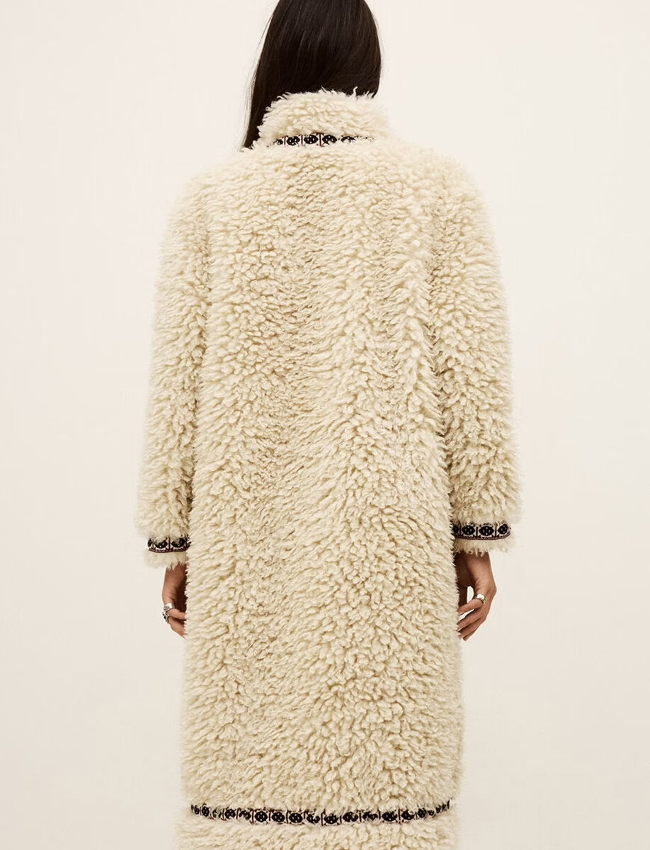 CAIS LONG FAUX FUR COAT – תמונה 5