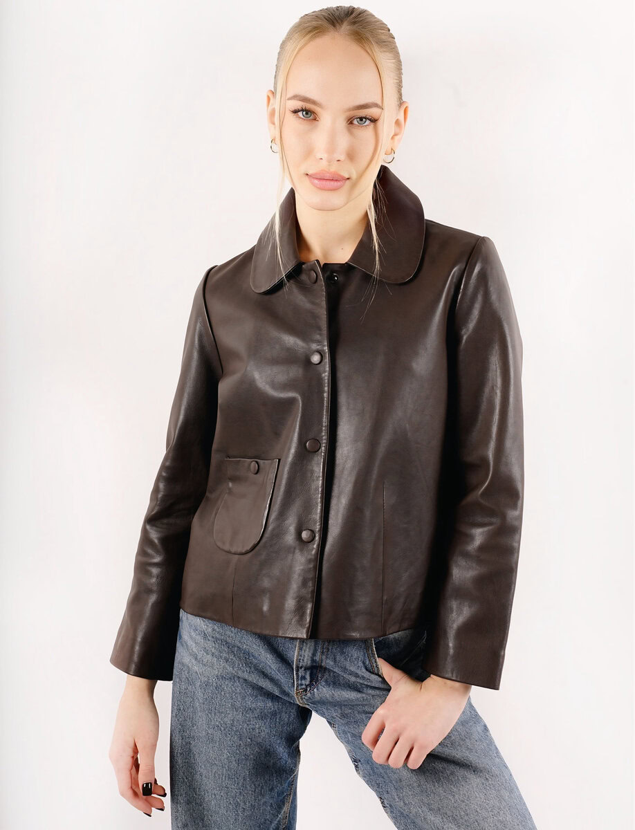 MARLEY COMFORT FIT LEATHER JACKET | ESPRESSO
