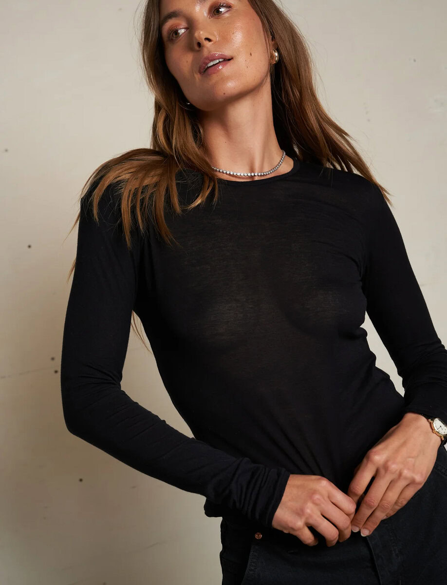 INNA LIGHT FRENCH JERSEY LONG SLEEVE SHIRT