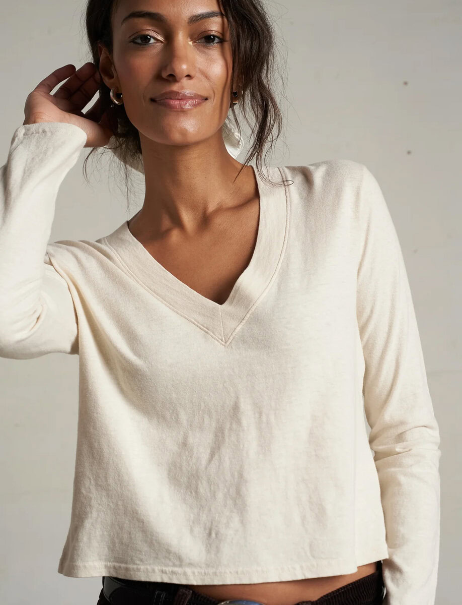 FIONA LONG SLEEVE V NECK SHIRT – תמונה 17