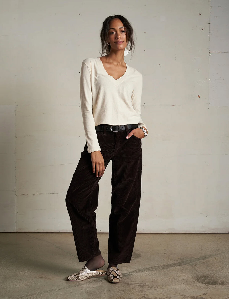 FIONA LONG SLEEVE V NECK SHIRT – תמונה 16