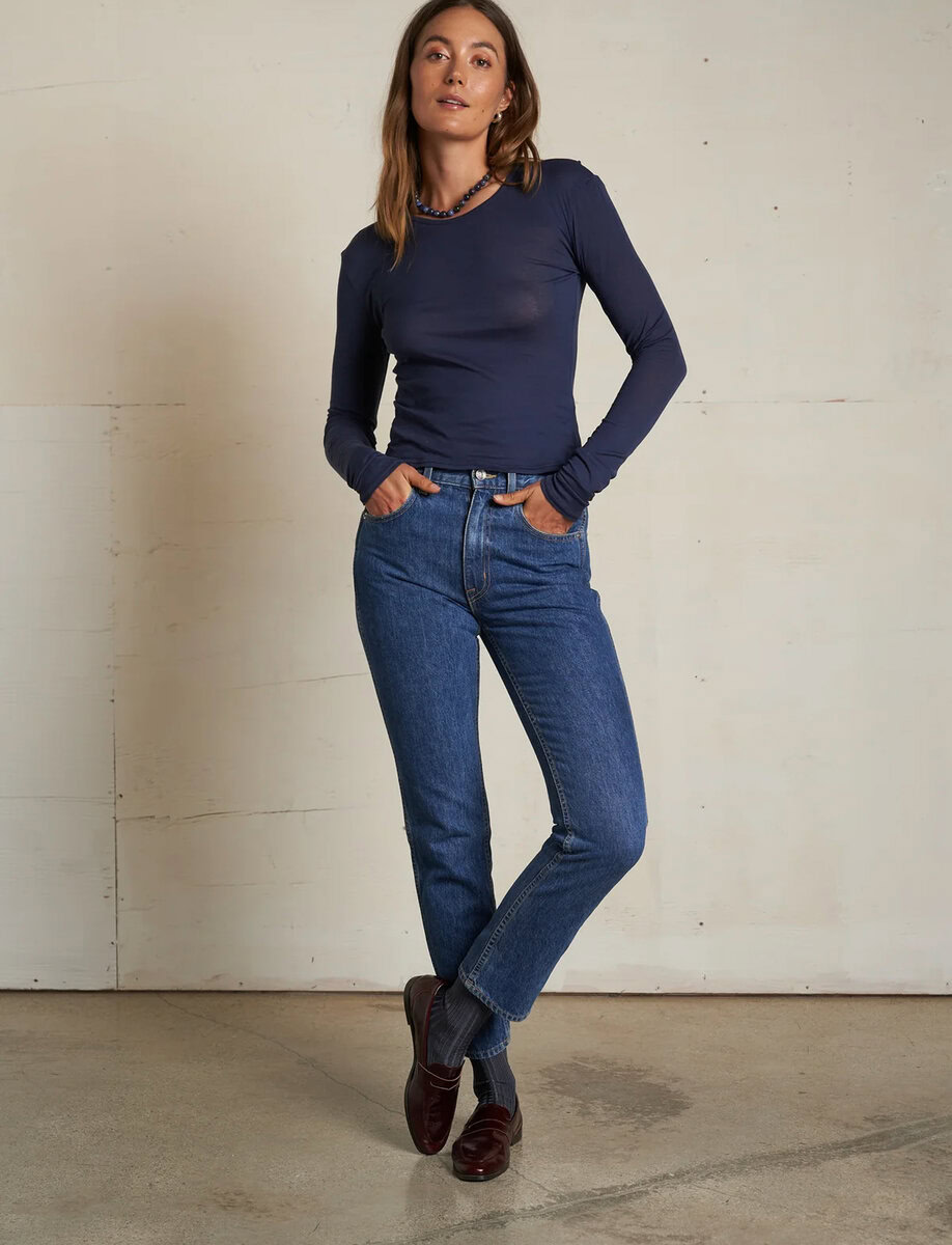 INNA LIGHT FRENCH JERSEY LONG SLEEVE SHIRT – תמונה 13