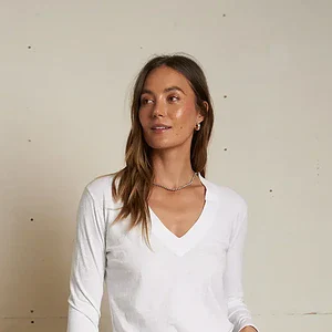 FIONA LONG SLEEVE V NECK SHIRT