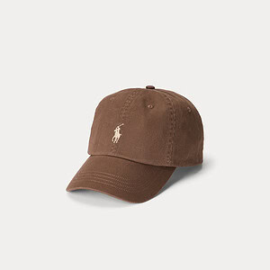 COTTON CHINO BALL CAP | BROWN