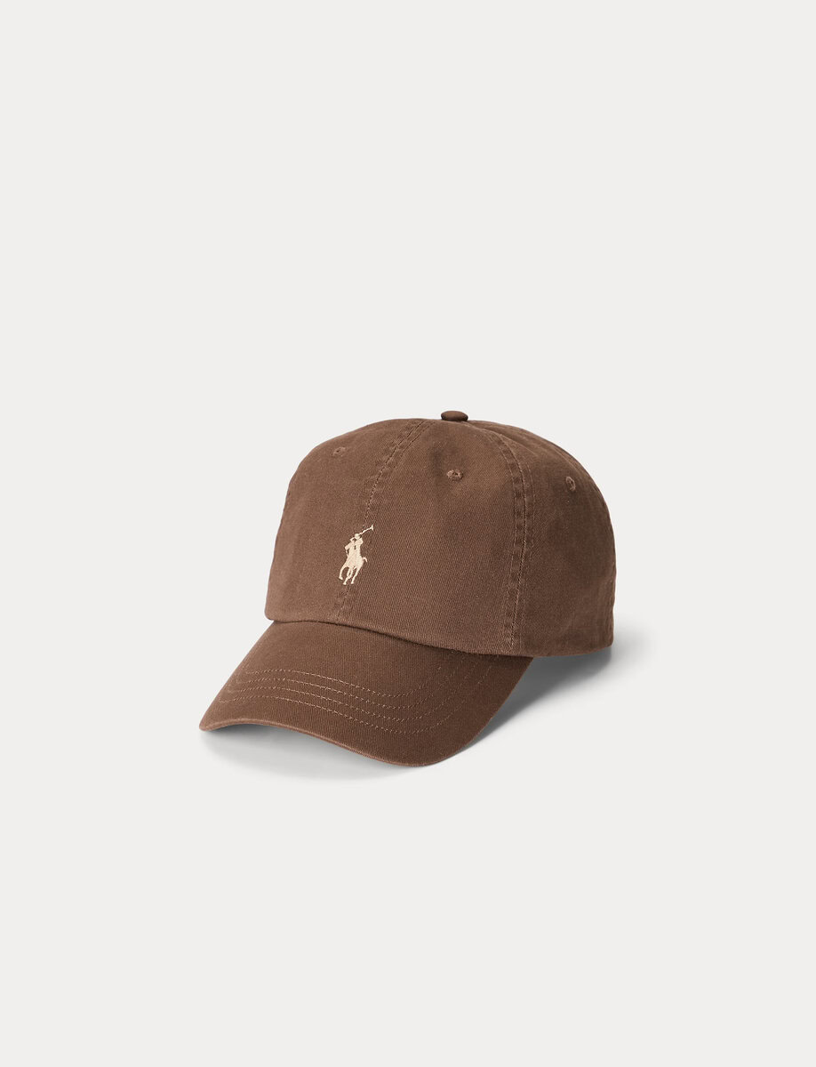COTTON CHINO BALL CAP | BROWN
