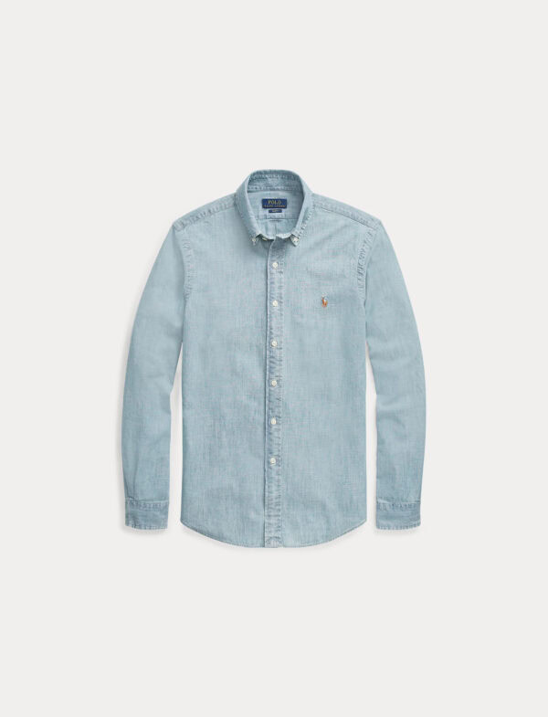 SLIM FIT CHAMBRAY SHIRT | LIGHT WASH