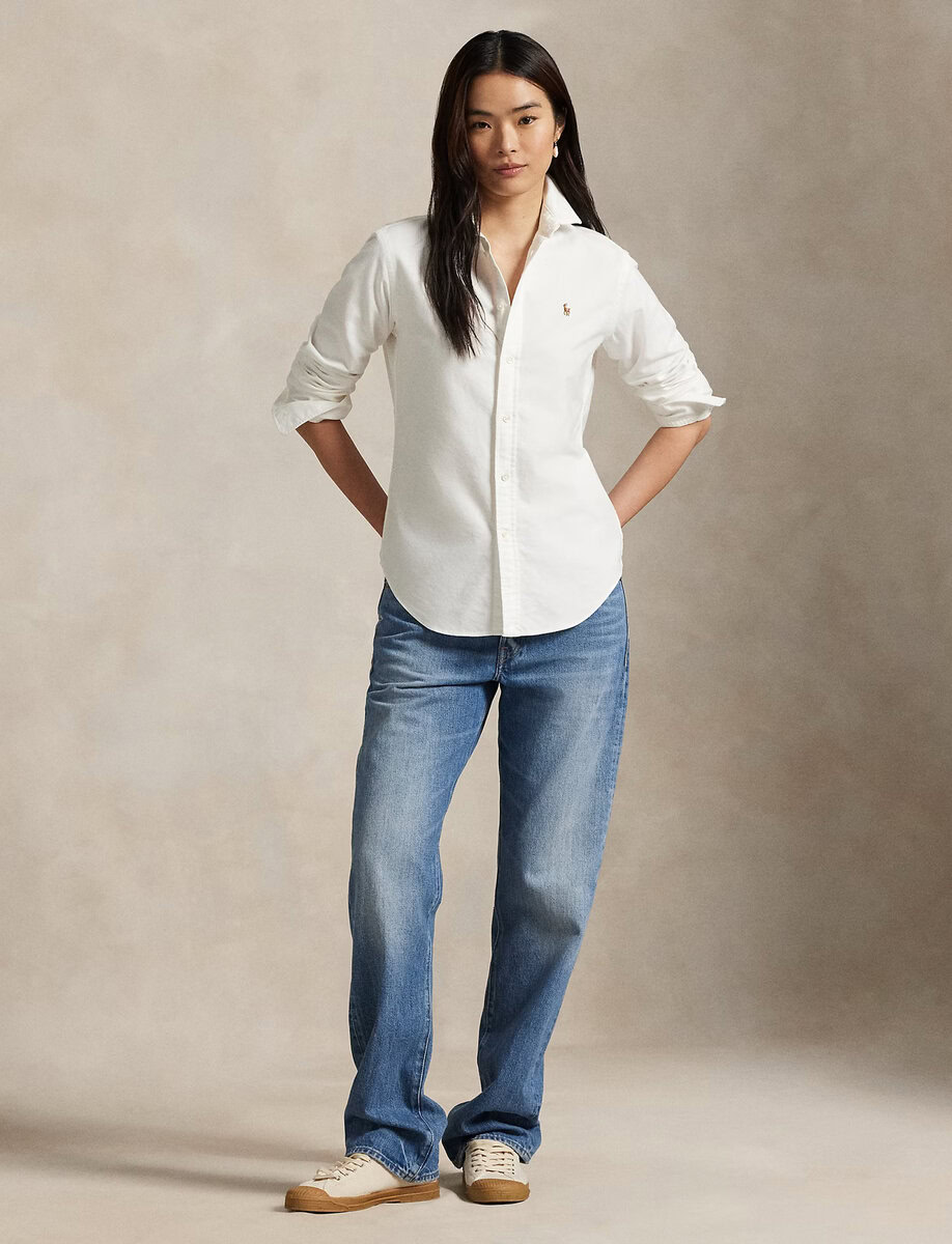 SLIM FIT OXFORD SHIRT | WHITE – תמונה 4