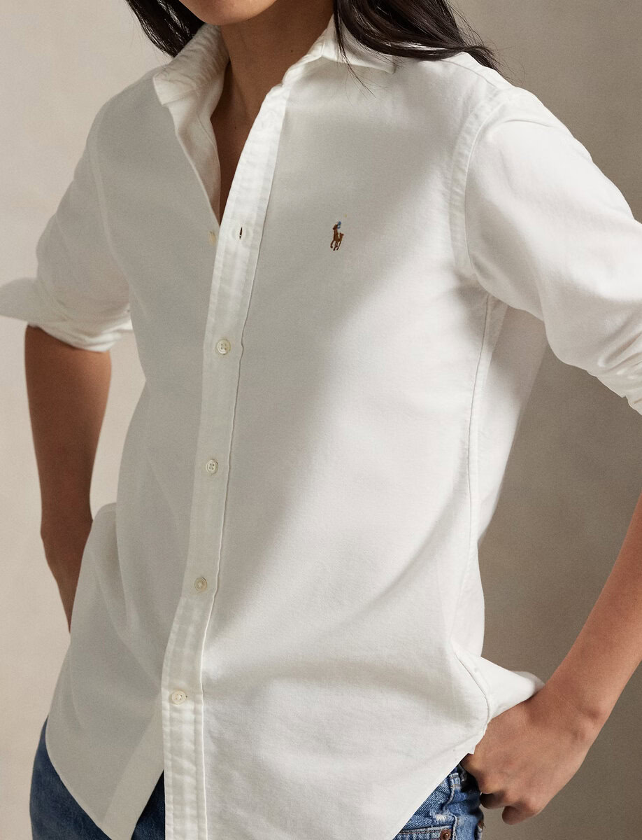 SLIM FIT OXFORD SHIRT | WHITE – תמונה 2