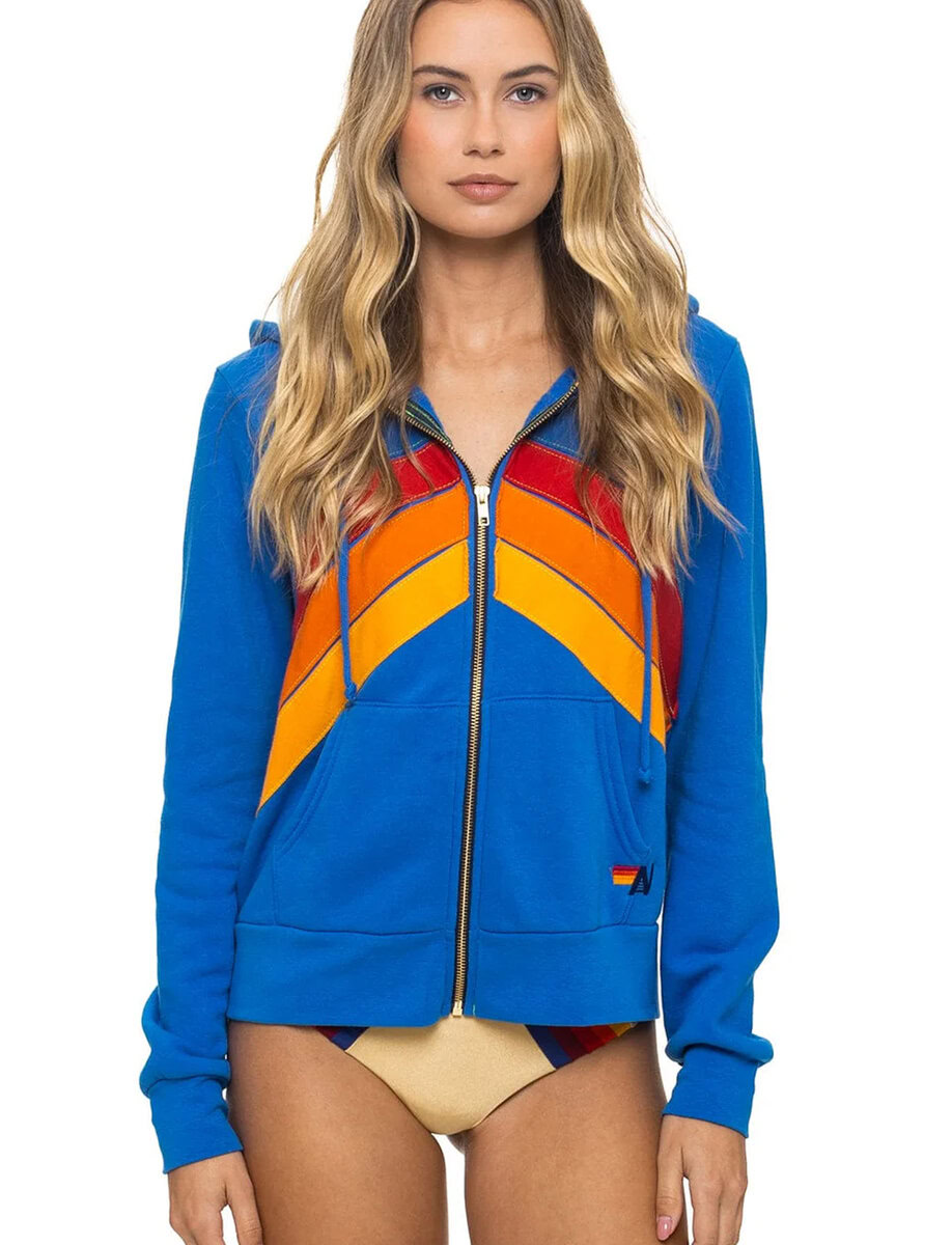 MOUNTAIN STITCH ZIP HOODIE | ADVENTURE BLUE