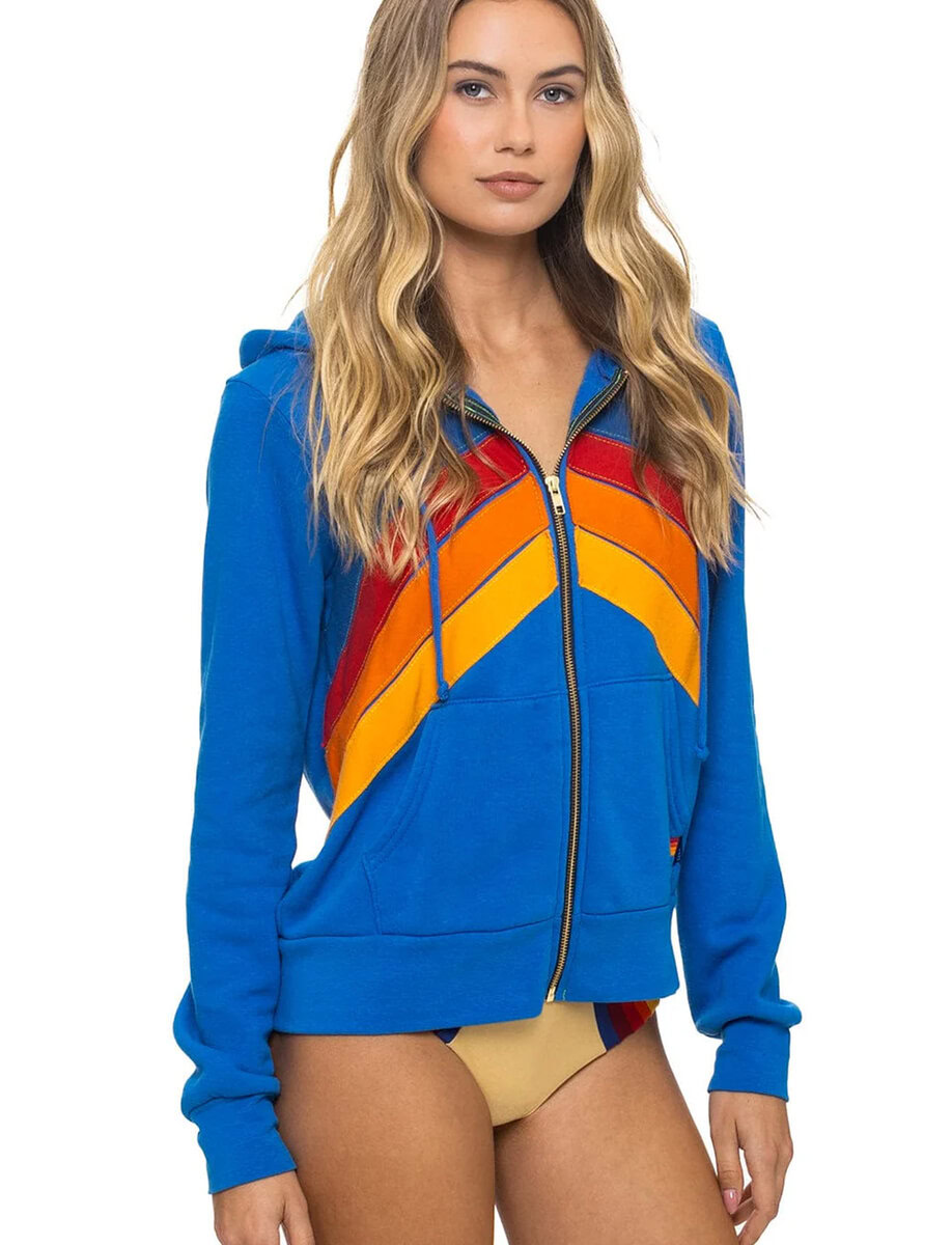 MOUNTAIN STITCH ZIP HOODIE | ADVENTURE BLUE – תמונה 2