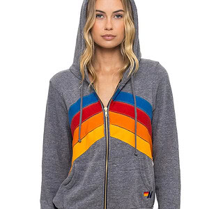 MOUNTAIN STITCH ZIP HOODIE | HEATHER GREY