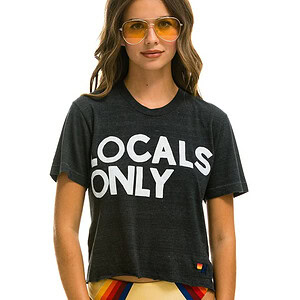LOCALS ONLY BOYFRIEND TEE | CHARCOAL