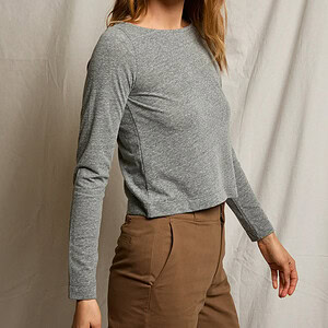 PARKER CRISPY COTTON LONG SLEEVE TEE