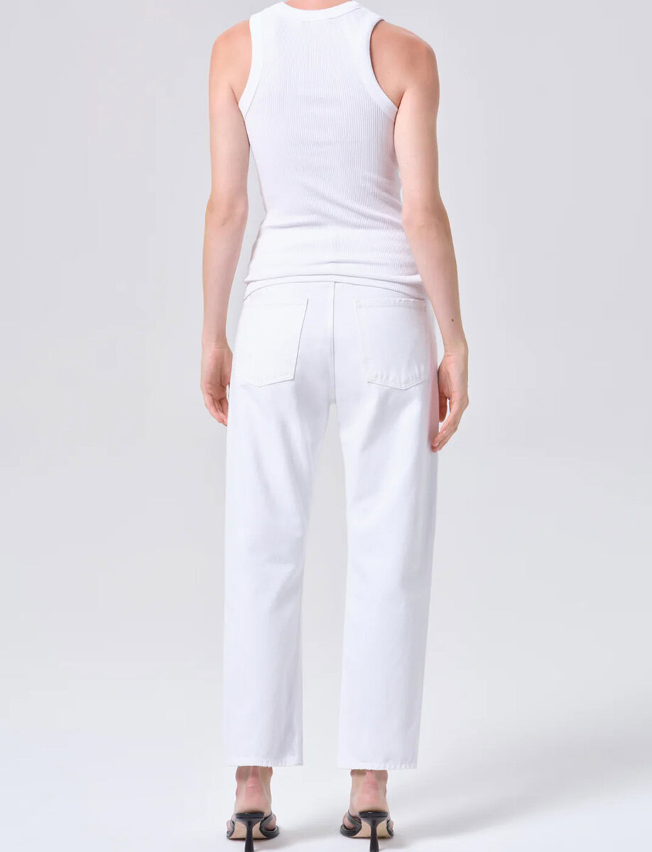 CROP 90'S MID RISE STRAIGHT | MARSHMELLOW – תמונה 5