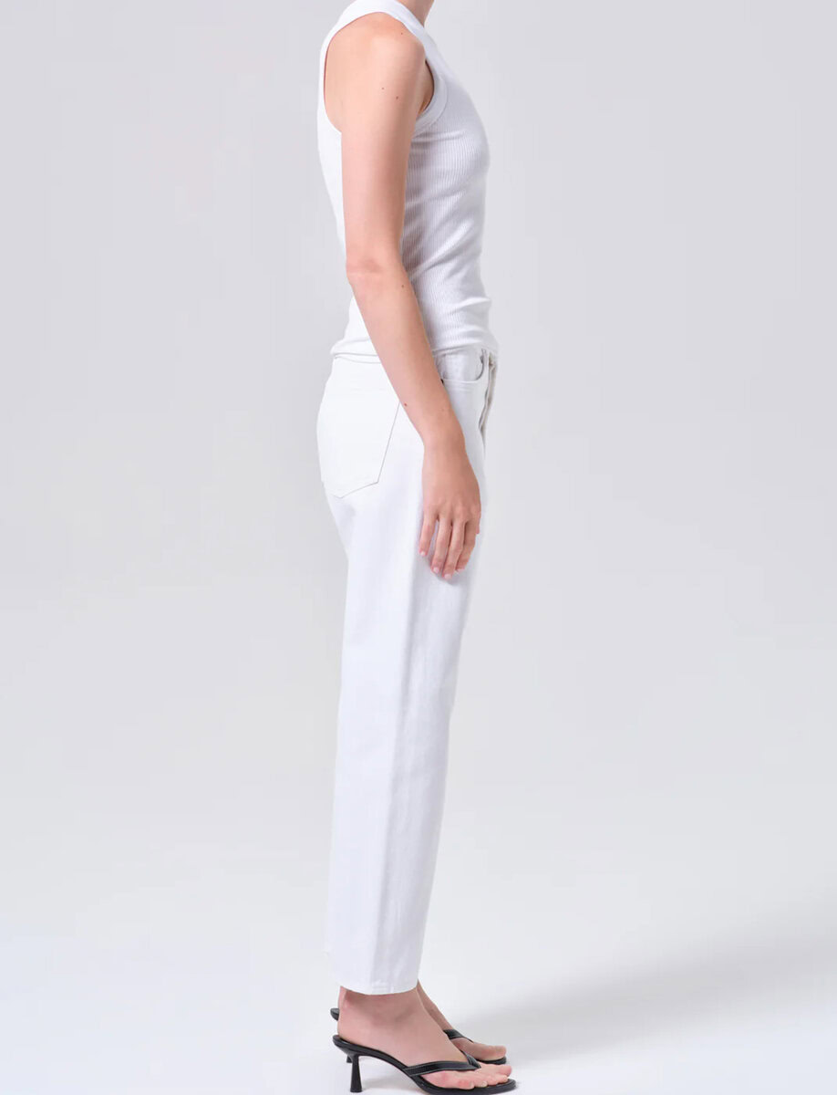 CROP 90'S MID RISE STRAIGHT | MARSHMELLOW – תמונה 4