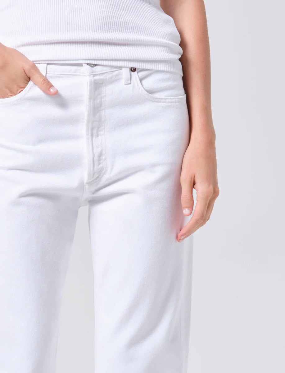 CROP 90'S MID RISE STRAIGHT | MARSHMELLOW – תמונה 2