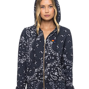 BANDANA ZIP HOODIE | CHARCOAL