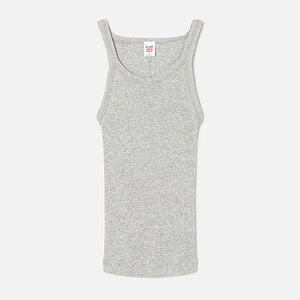 RIBBED TANK | HEATHER GREY
