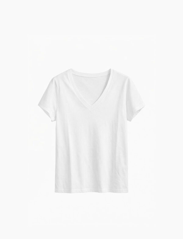 JULIA V NECK TEE | WHITE