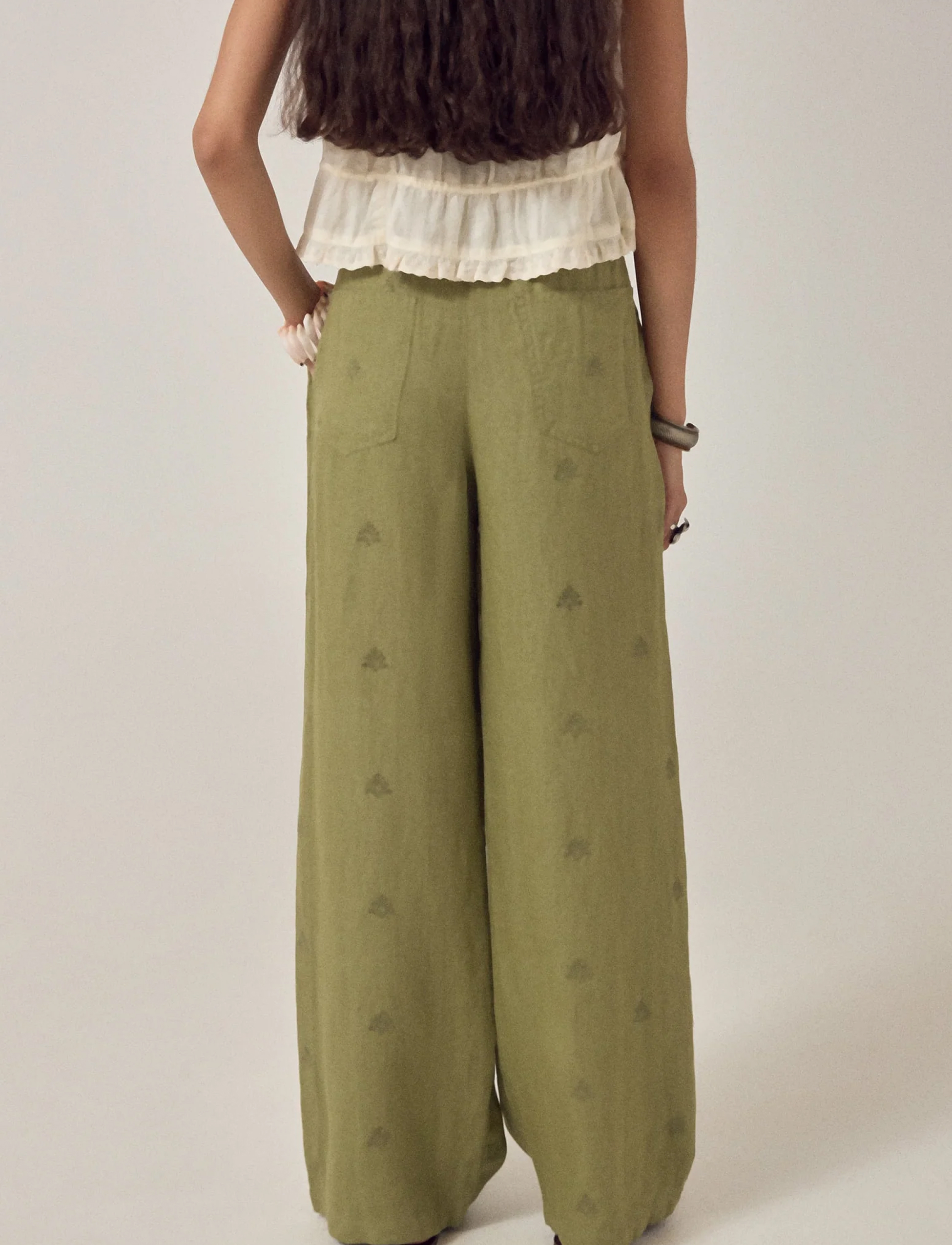 OTTO TWIST LINEN PANT | MOSS – תמונה 5