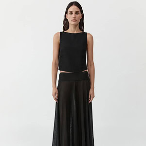 FLUID JERSEY SKIRT | BLACK
