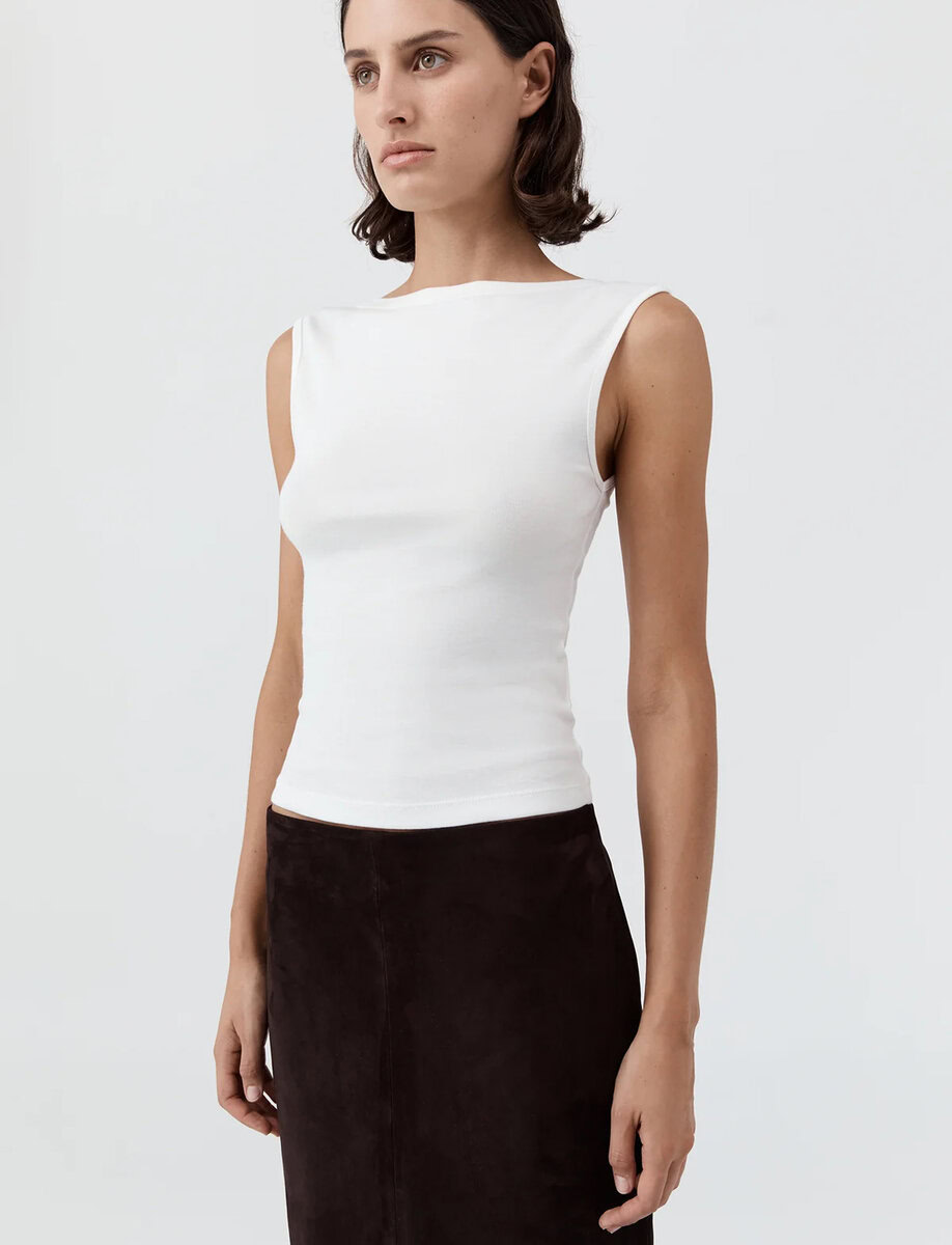 ORGANIC COTTON BALLERINA TOP | WHITE